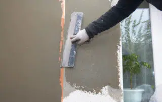 House wall renovation, insualtion with plastering layers, reinf