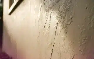 Damp and moisture-damaged interior wall in a home showing signs of water intrusion and mold risk in Northwest Florida